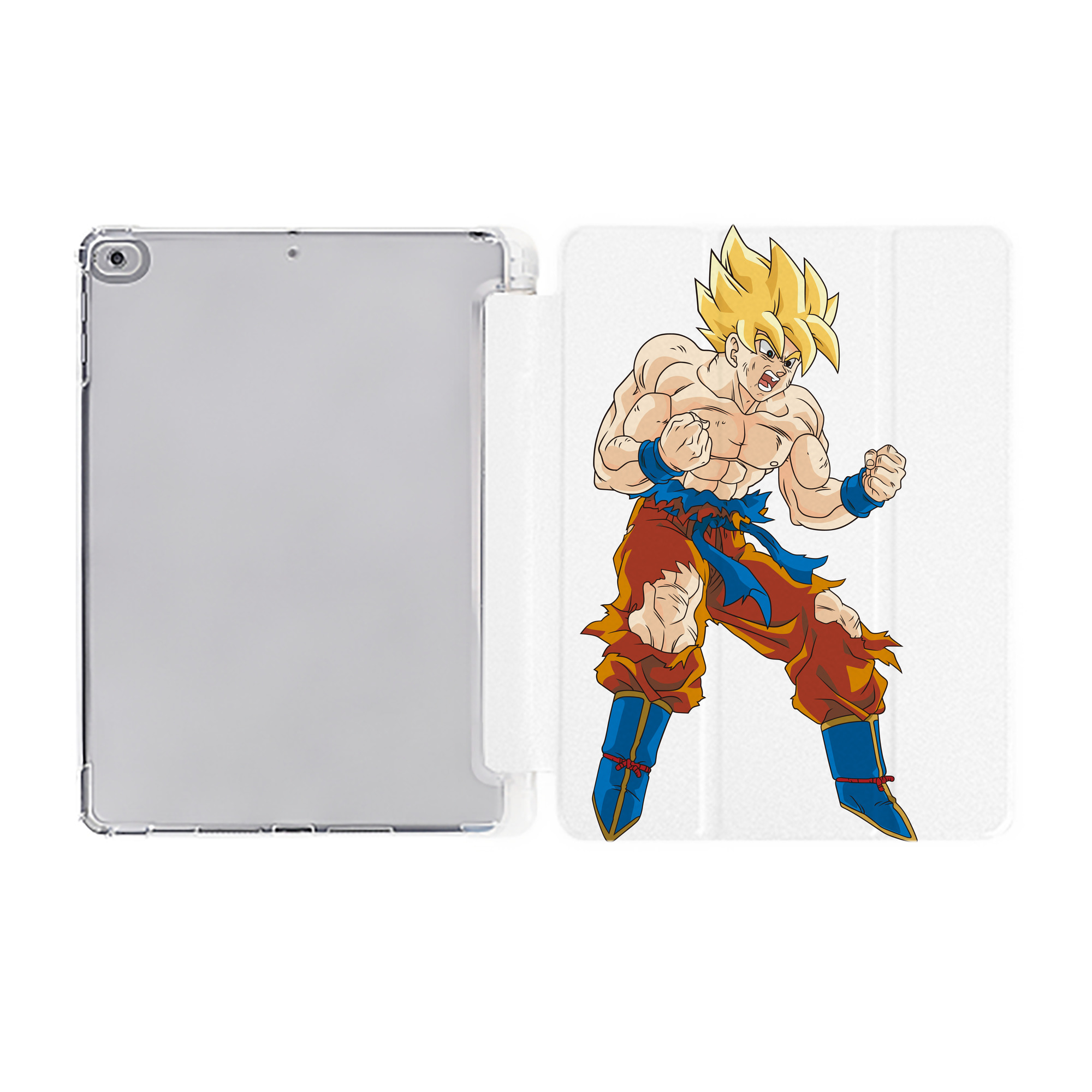 （画像用） ドラゴンボール 孫悟空（そん ごくう）Son Goku カカロット DRAGON BALL Kakarotto IPad ケース ペン収納付き 三つ折りスタンド PUレザー×シリコン 対応機種9.5/10.5/10.9インチ